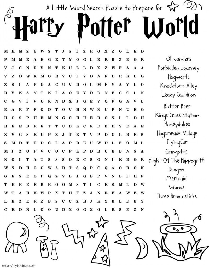 Harry Potter Word Search Printable Printable Crossword Puzzles Online