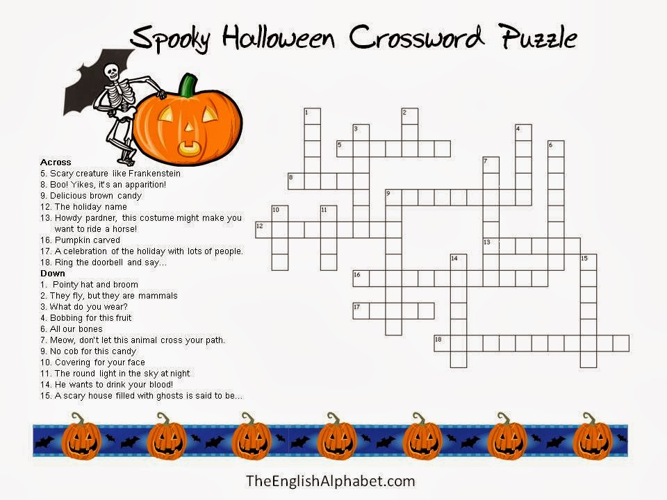 Printable Crossword Puzzles Halloween