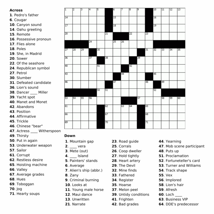 best-free-printable-crossword-puzzles