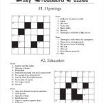 Beauteous Crossword Puzzles Easy Printable Free Puzzle 14