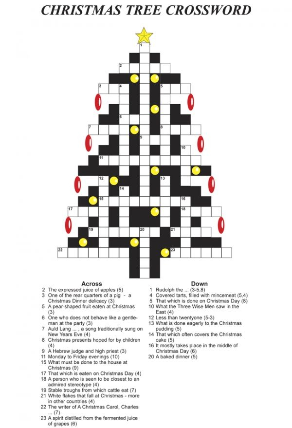 Printable Holiday Crossword Puzzles For Adults