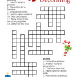 Christmas Decorations Crossword For Kids Christmas