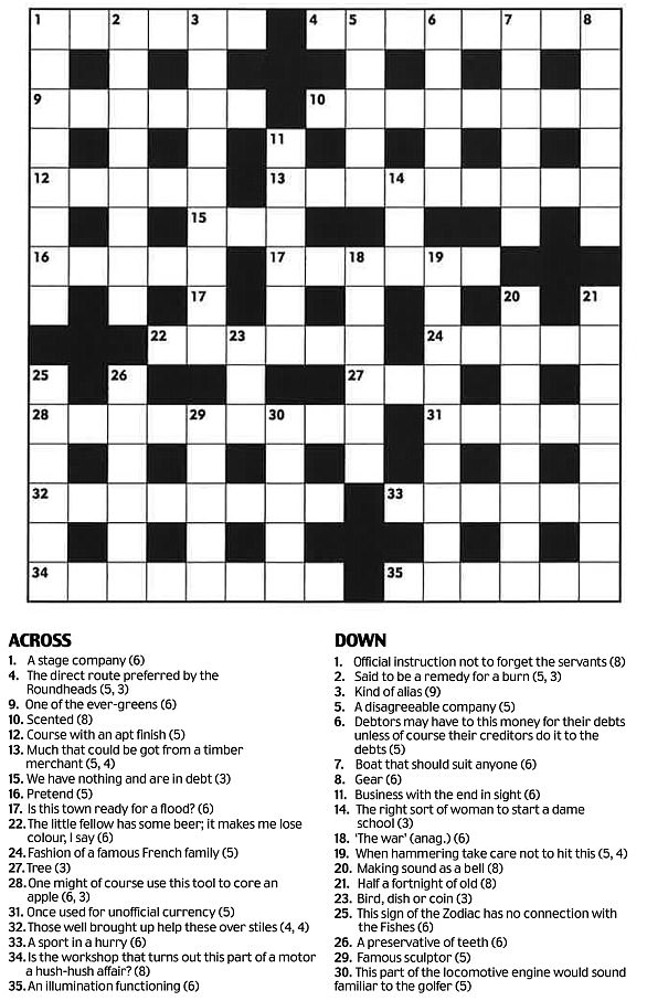 Daily Mail Crossword To Print