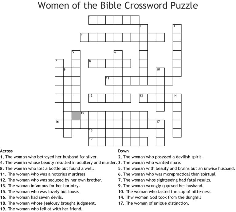 Easy Bible Crossword Puzzles Printable Printable Printable Crossword