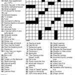 Easy Printable Crossword Puzzles For Seniors With Answers