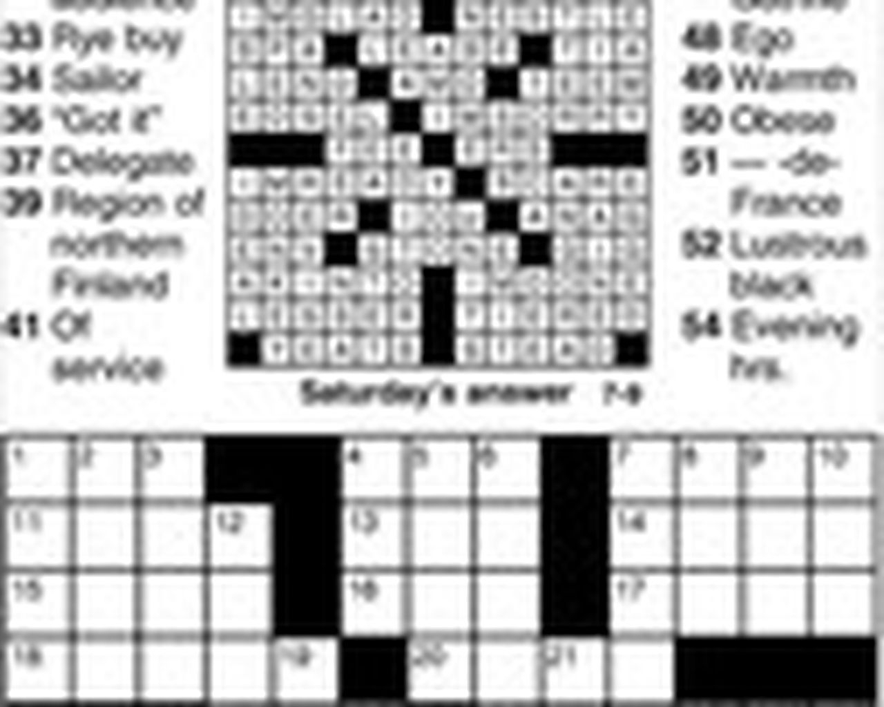 Eugene Sheffer Printable Crossword