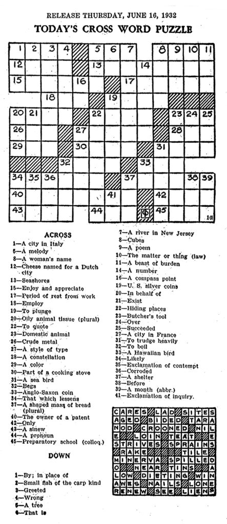 Eugene Sheffer Crossword Puzzle Printable 80 Images In