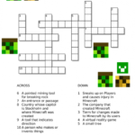 Free Minecraft Crossword Printable Minecraft Minecraft