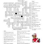 Free Printable Crossword Puzzles Christmas Crossword