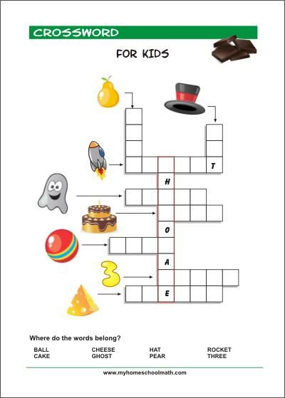 Free Printable Crossword Puzzles For Kids With Pictures