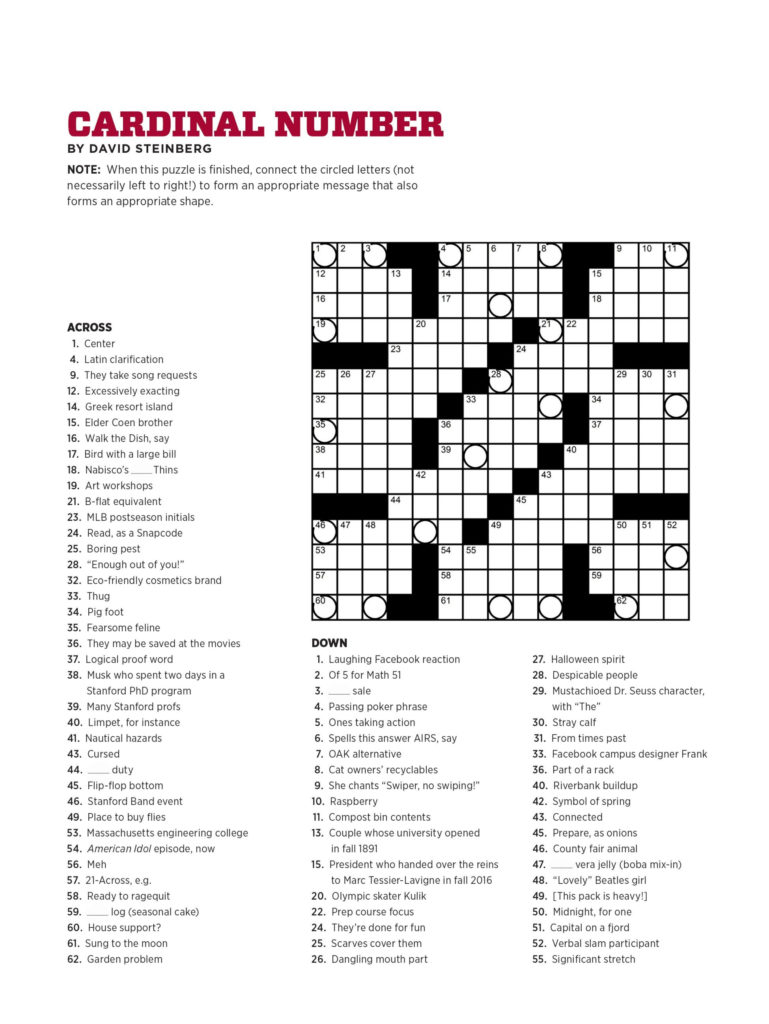 Free Printable Crossword Puzzles Usa Today Printable