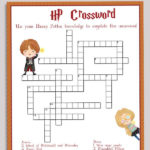 Free Printable Harry Potter Crossword Puzzle Lovely Planner