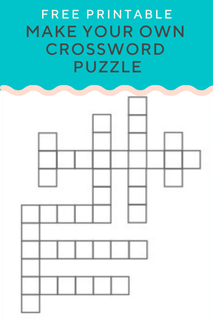 Make Your Own Crossword Puzzle Free Printable Free Printable