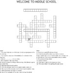 Middle School Printable Crossword Puzzles Printable