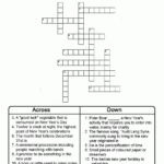 New Year Black And White Crossword Template