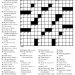 Newspaper Printable Crossword Puzzles Printable Template