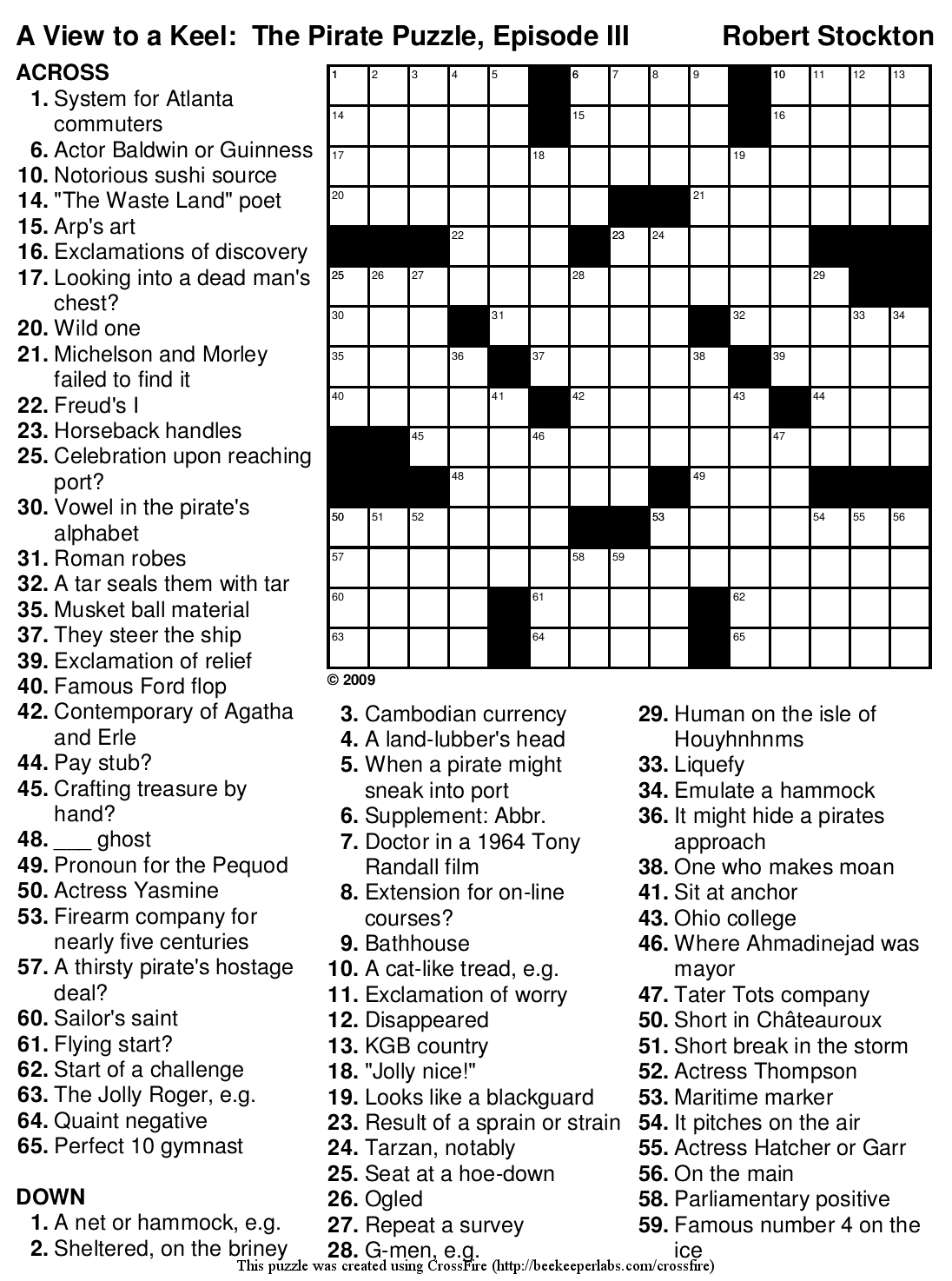 Dell Easy Crossword Puzzles Printable