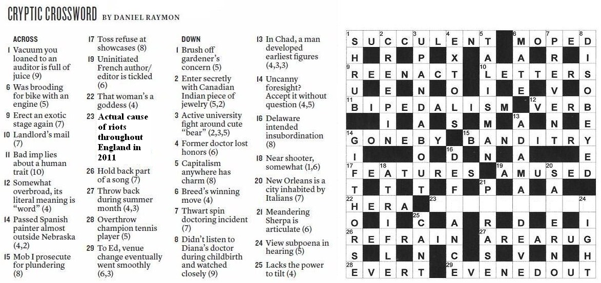 Daily Express Cryptic Crossword Printable