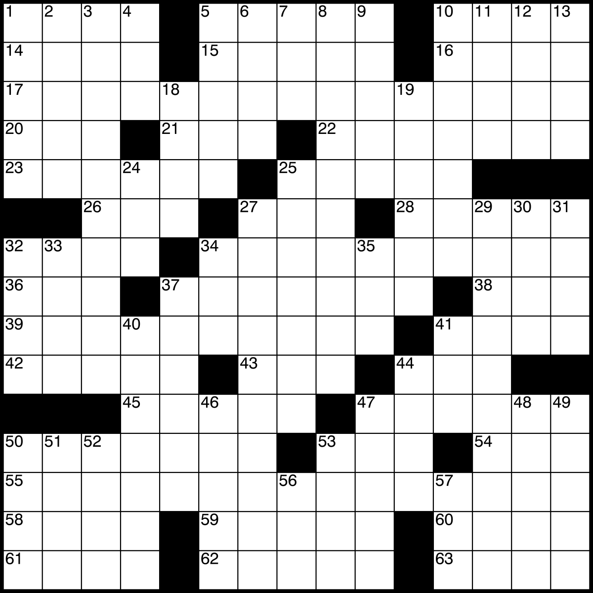 Printable Crossword Puzzle Grid