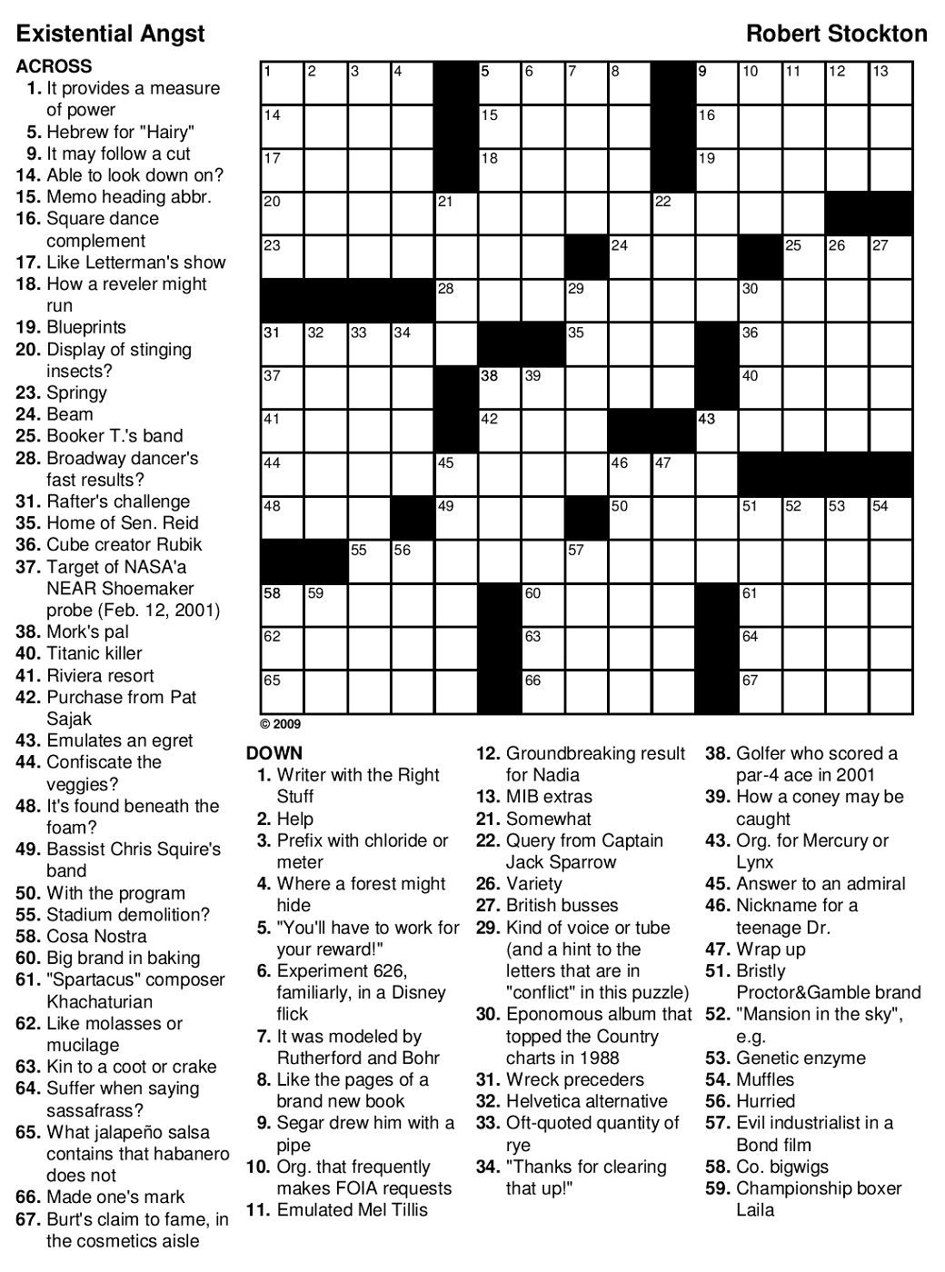 Printable Crossword