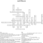 Printable Crossword Puzzles Australia Printable Template