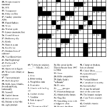 Printable Crossword Puzzles For Adults With Answers