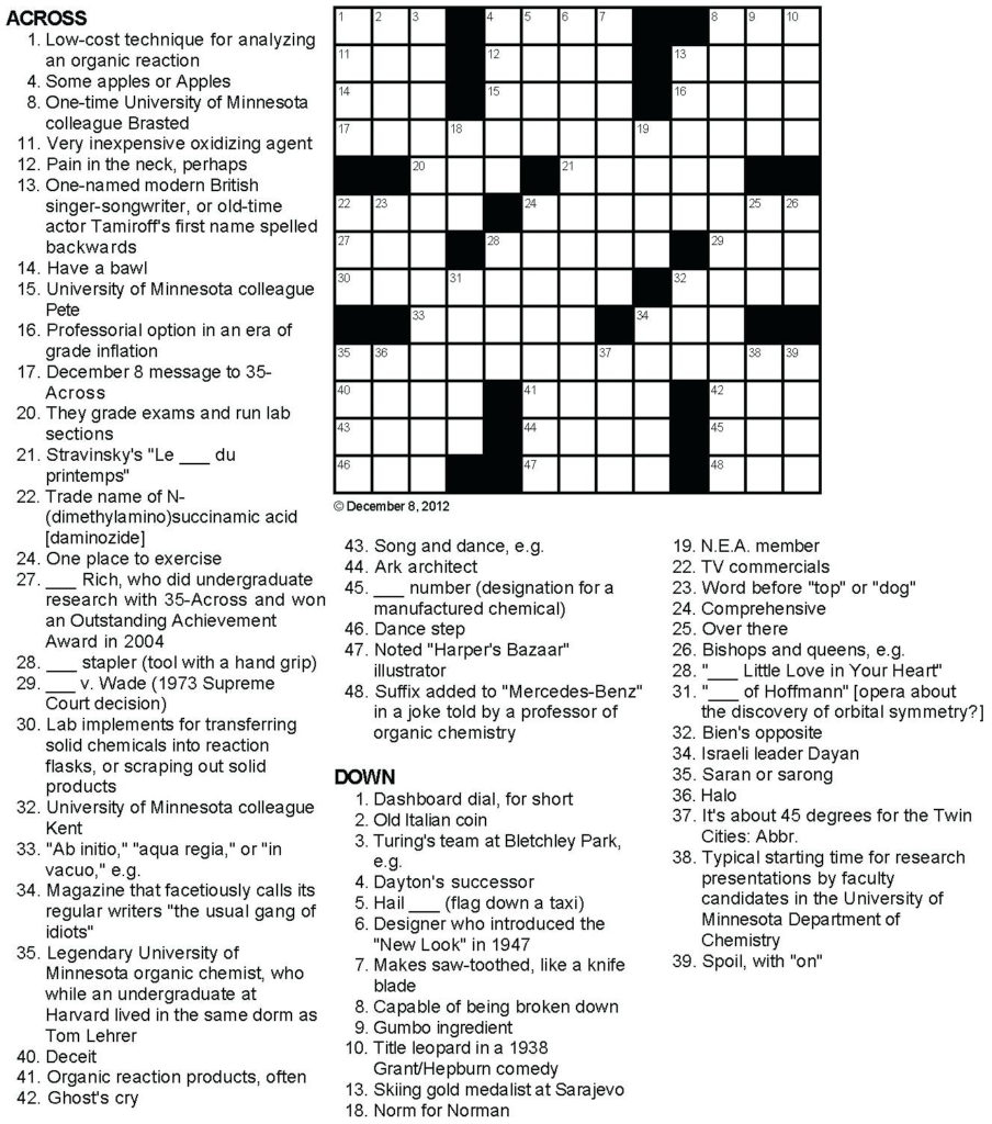 Printable Crossword Puzzles Medium With Answers