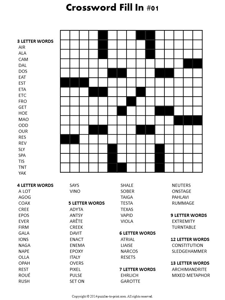 Printable Crossword Puzzles Seattle Times Free Printable