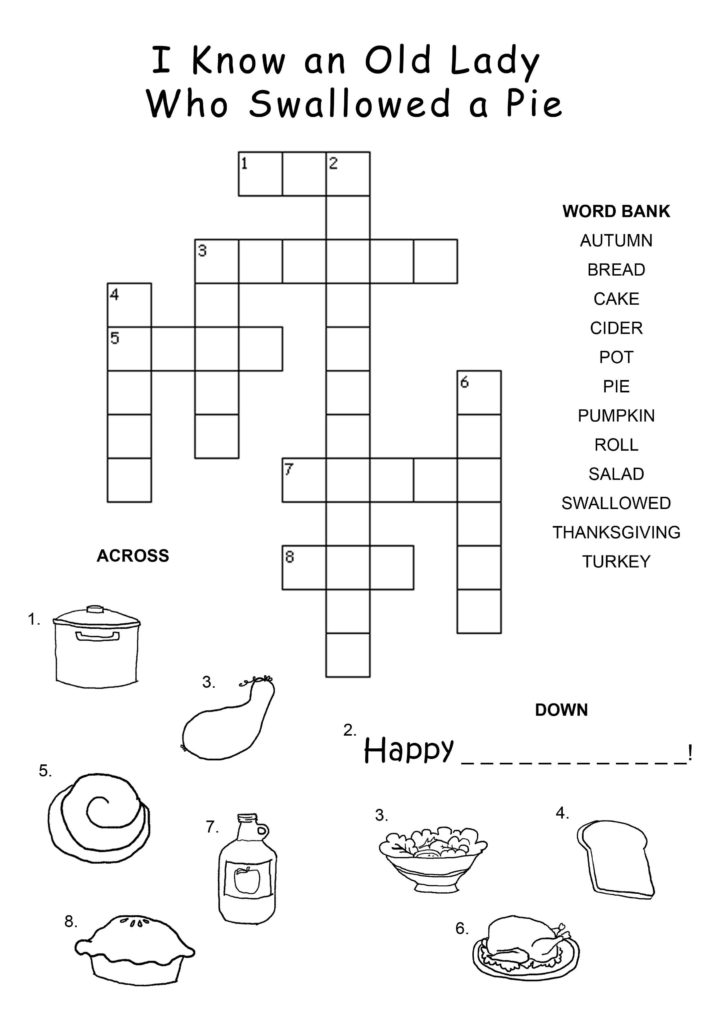 Free Printable Crosswords For 6 Year Olds