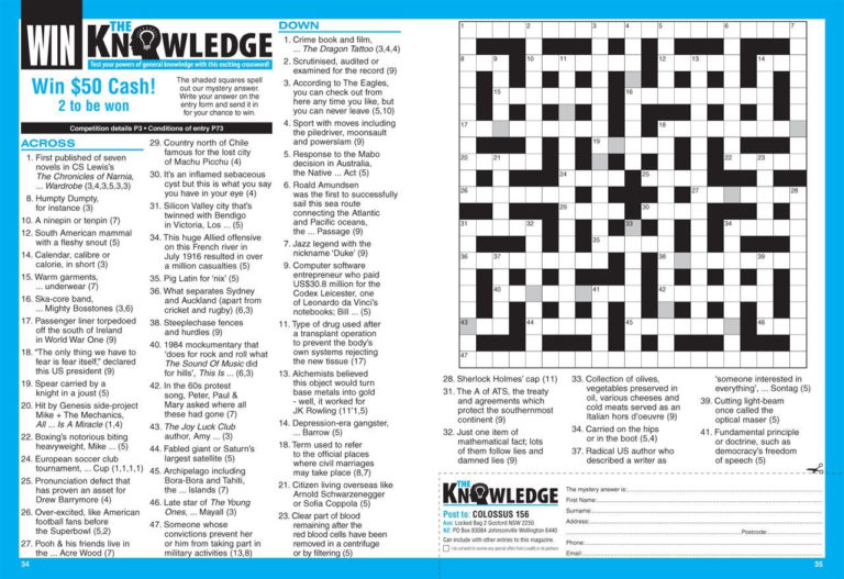 Printable Cryptic Crossword Puzzles Nz Printable | Printable Crossword