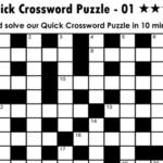 Printable Quick Crosswords Puzzle Baron