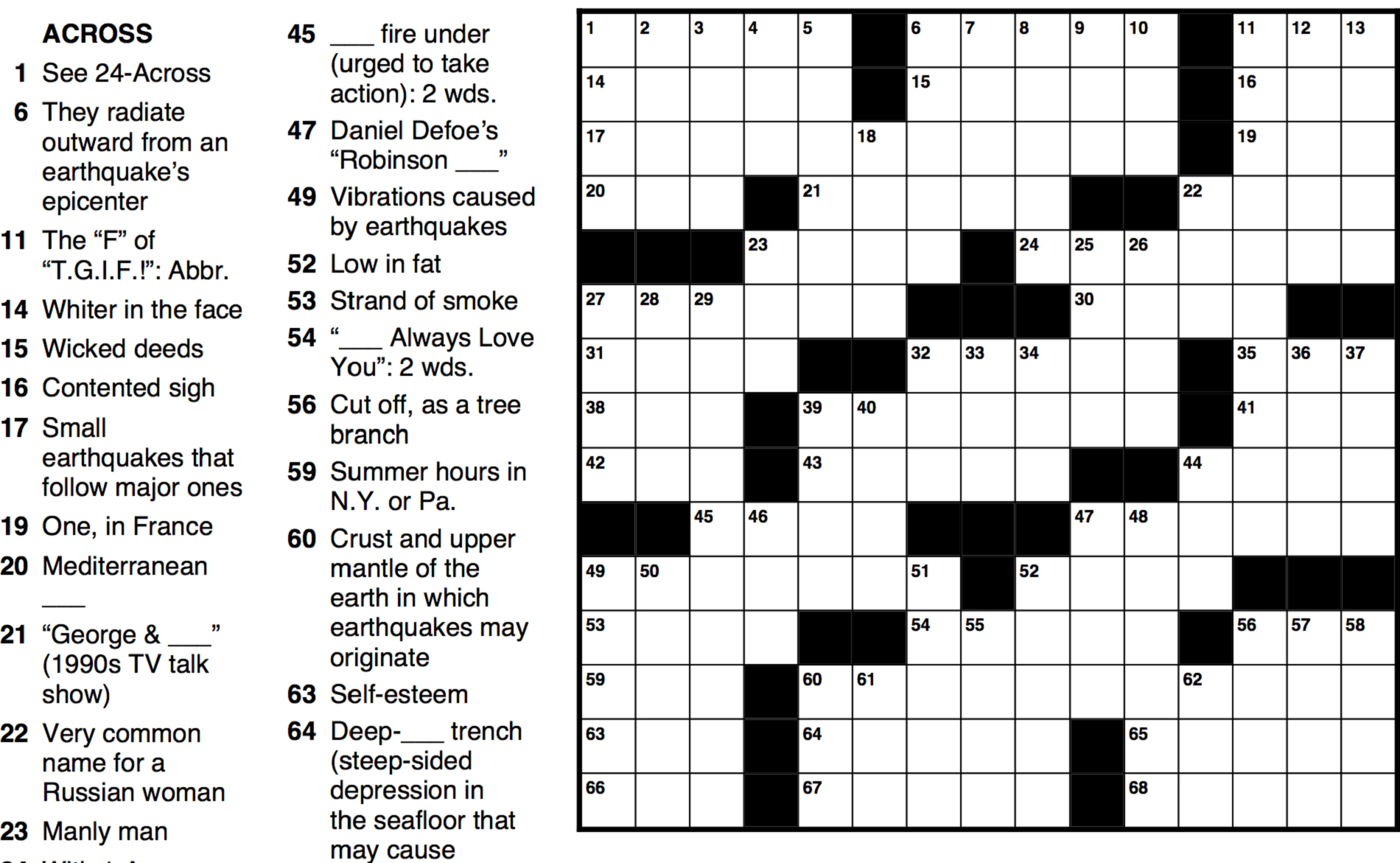Printable Crossword Puzzles In Russian