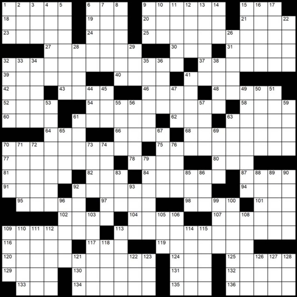 Printable Sunday Crossword Washington Post Printable