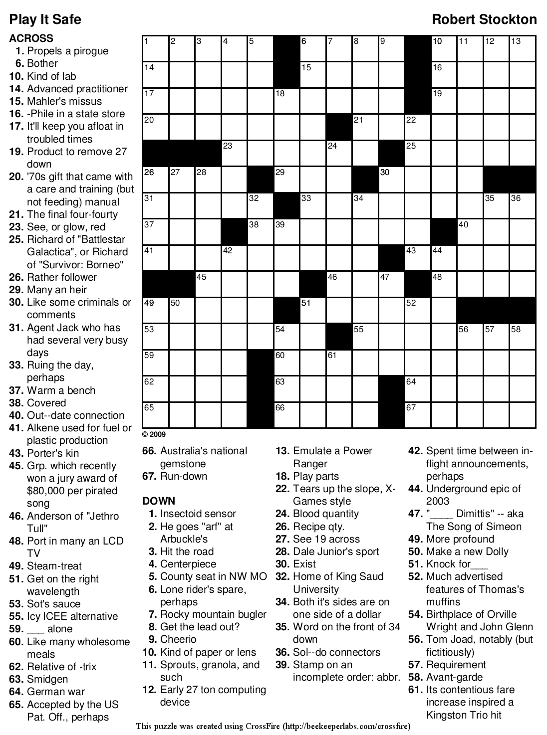 Printable Tagalog Crossword Puzzle
