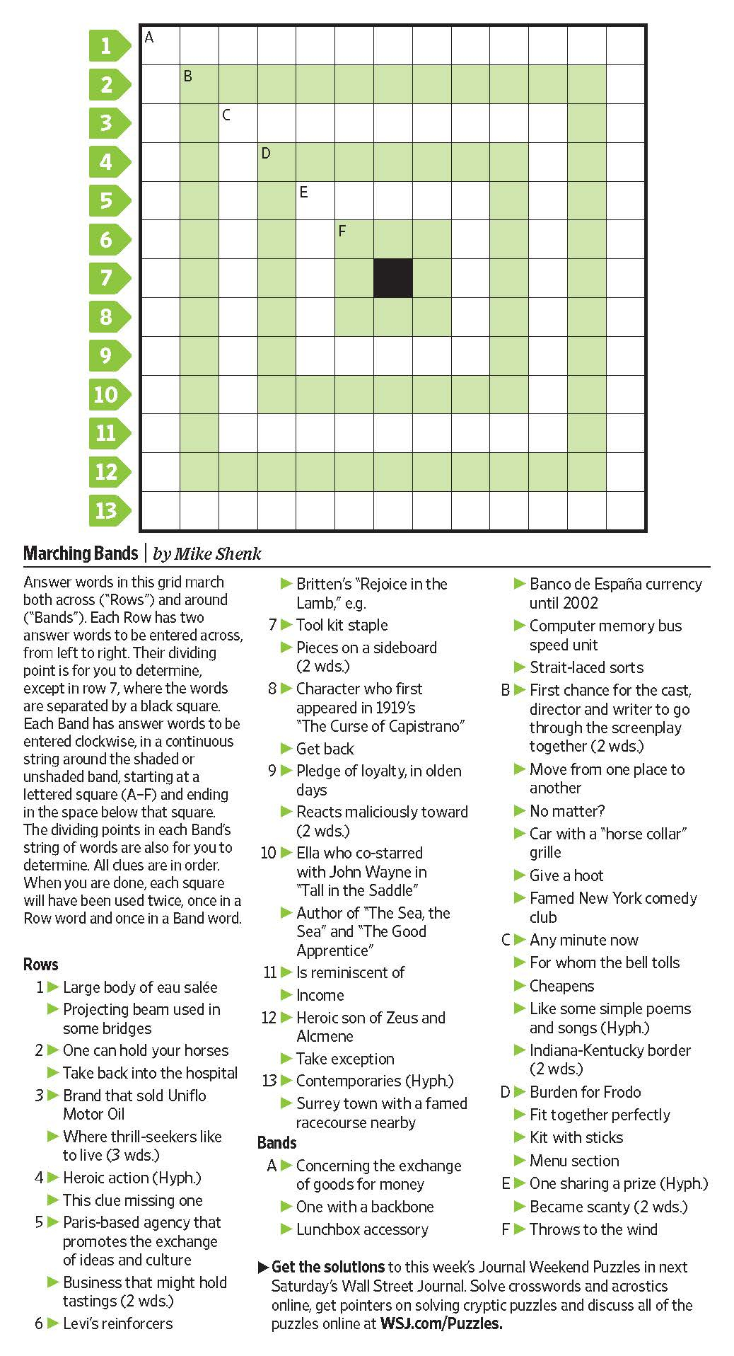 Printable Crossword Puzzles Wsj
