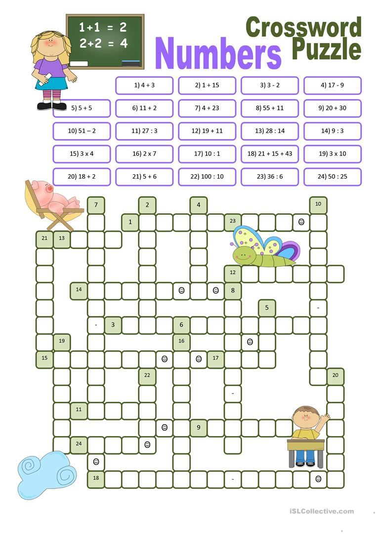 Printable Crossword Puzzles For 7 Year Olds