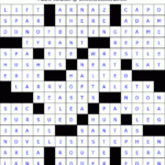 Solution For Crossword Puzzle 2021