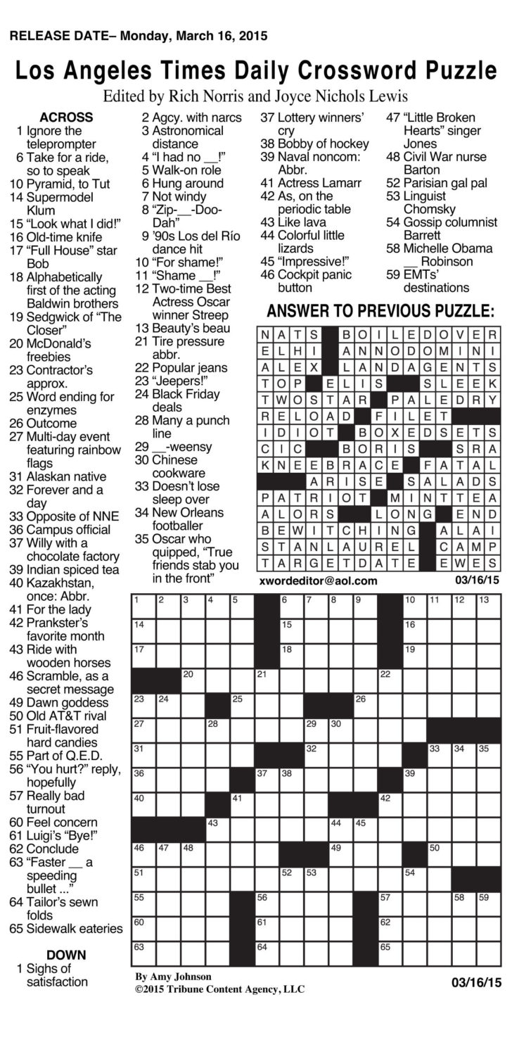 detroit free press daily commuter crossword puzzle