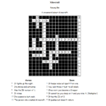 The Eternal Adventure Minecraft Crossword