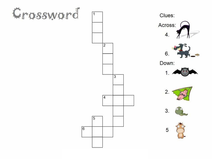 Crossword Puzzle For Kindergarten Pdf