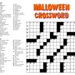 10 Best Large Print Easy Crossword Puzzles Printable