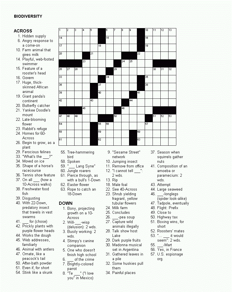 Christmas Crossword Puzzles For Adults Printable