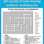 20 Printable Crossword Puzzles Make Learning Vocabulary Fun