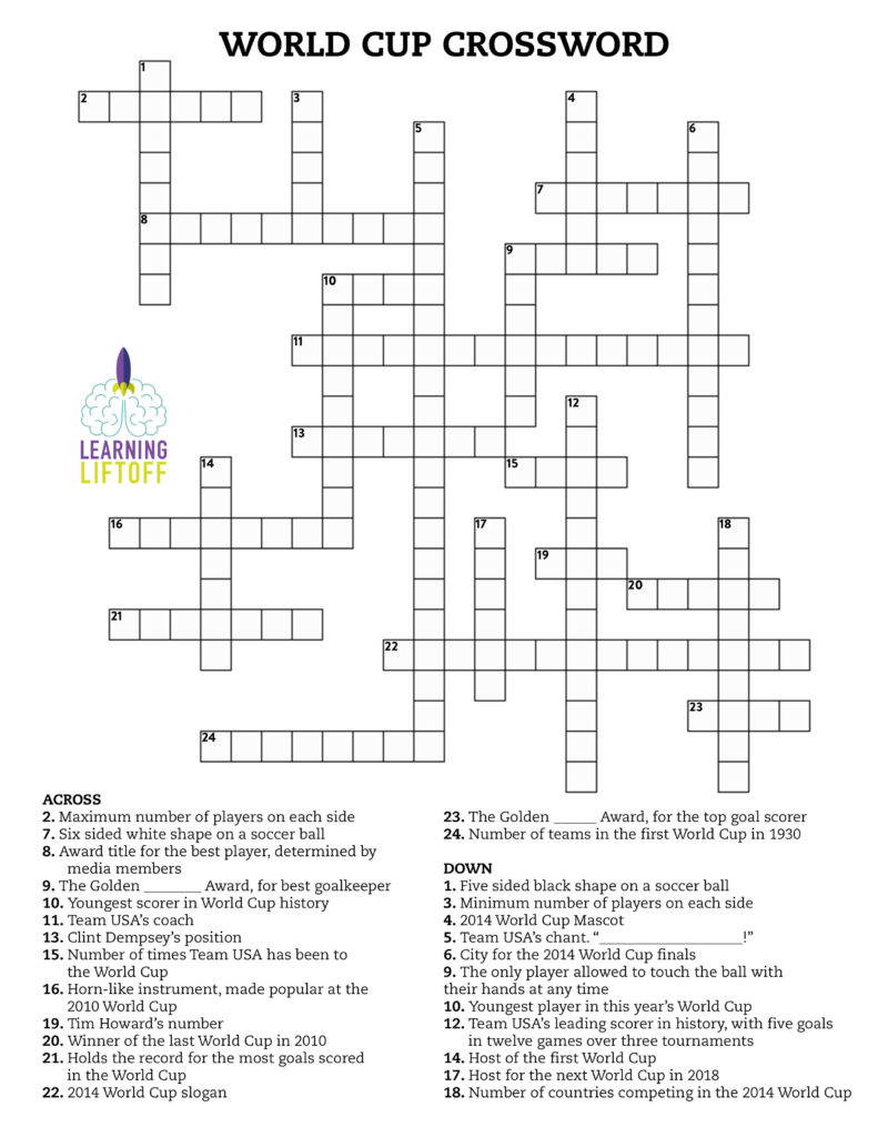 5Th Grade Crossword Puzzles Printable Printable