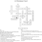 A Christmas Carol Crossword Printable Printable Template
