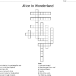 Alice In Wonderland Crossword WordMint