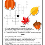Autumn Crossword Puzzle Worksheet Woo Jr Kids