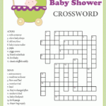 Baby Shower Crossword Baby Shower Printables Baby