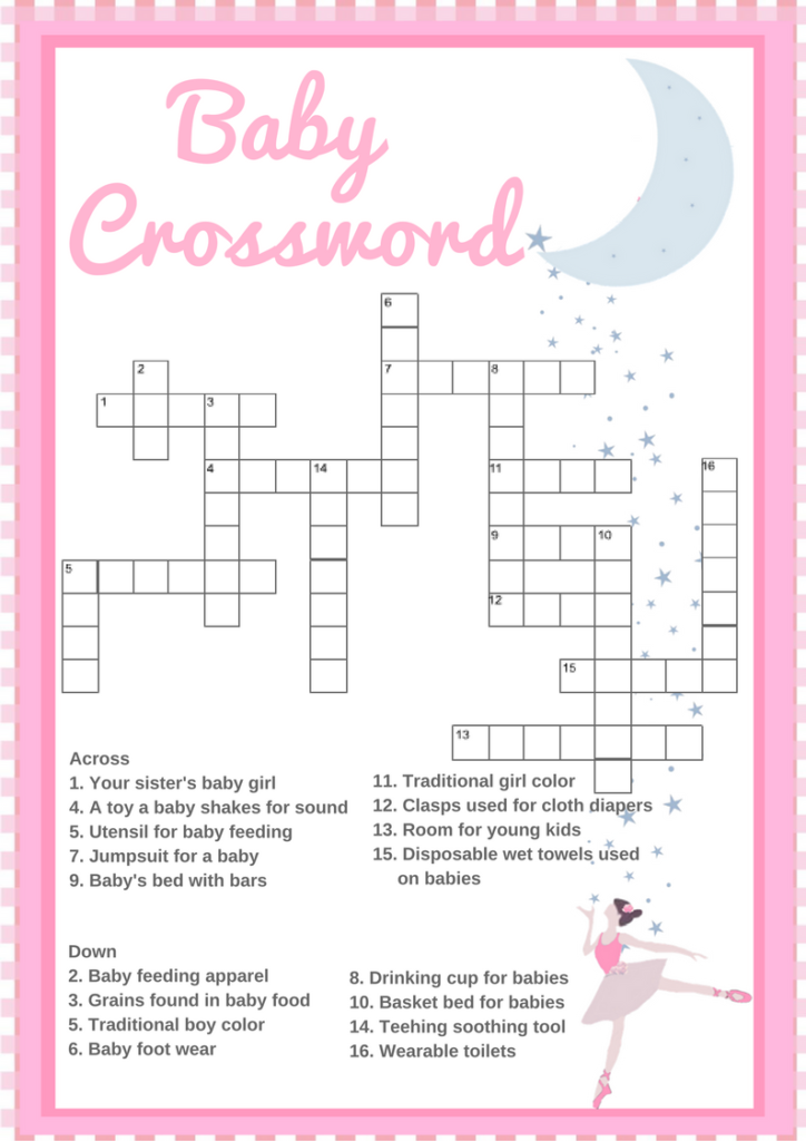Baby Shower Games Crossword Puzzle How To Do This