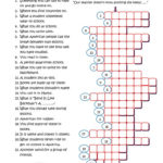 Back To School Crossword Worksheet Free ESL Printable